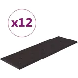 vidaXL Wandpaneele 12 Stk. Schwarz 90x30 cm Kunstleder 3,24 m2