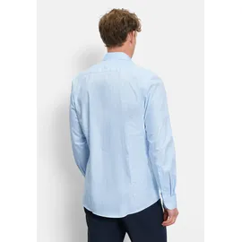 Olymp Businesshemd OLYMP "OLYMP Level Five, body fit, Haifisch", Herren, Gr. 44, Normaler Arm, bleu, 100% Baumwolle, Hemden