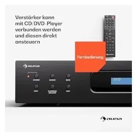 Auna Art22 Amplifier DAB+ BT HiFi-Verstärker DAB+/FM Radio Schwarz