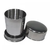 Max Fuchs MFH Teleskop-Trinkbecher Edelstahl Campingbecher Campinggeschirr Becher verschiedene Größen (15 cl)