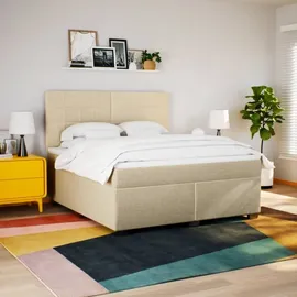 vidaXL Boxspringbett 180 x 200 cm Creme