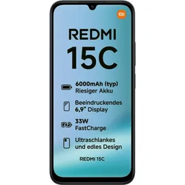 Xiaomi Redmi 15C 4G 8 GB RAM 256 GB Midnight Black