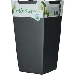 Lechuza Blumentopf hoch Cubico 22 anthrazit metallic Grau