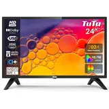 TuTu TV 24 Zoll Fernseher HD Ready Triple Tuner (DVB-T/T2-C-S/S2) HDMI USB Hotelmodus(2023)