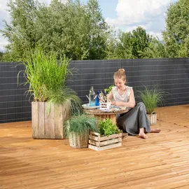 WINDHAGER Sichtschutzmatte 300 x 90 cm grau PVC