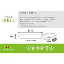 WOLL Nowo Titanium Gusspfanne 24 cm