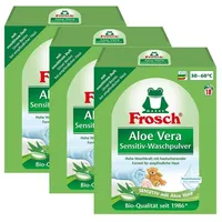 FROSCH Frosch Aloe Vera Sensitiv-Waschpulver 1,35 kg (3er Pack) Vollwaschmittel