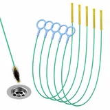 5 Stück Rohrreiniger, Rohrreiniger, professionell, 35 Zoll, Sonde zur Rohrreinigung, mit verstärktem Haken, Sonde für Waschbecken, Dusche und Schläuche, 5 Stück
