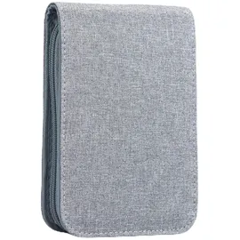 Lanxivi Kleines Federmäppchen mit 12 Schlitzen, grau, 1 Count (Pack of 1), Kompakt