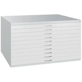 C+P CP 7200 Planschrank lichtgrau 10 Schubladen 135,0 x 96,0 x 76,0 cm, 1 St.