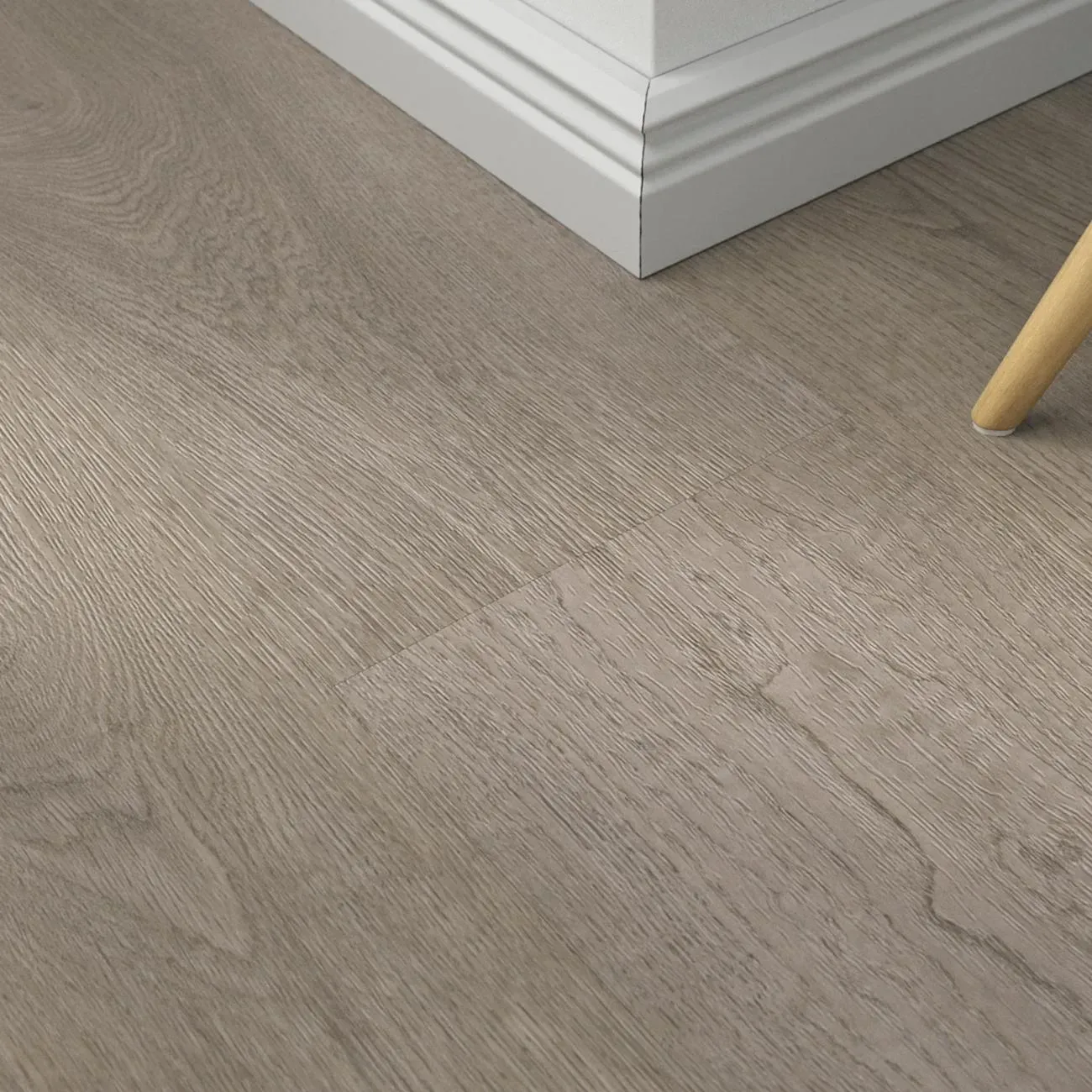 Klebe-Vinyl Balanced Oak Grey – inkl. Dämmung & Fußleisten