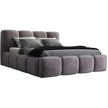 mebloland Polsterbett, Grau, Textil, H2, 90x200 cm, Schlafzimmer, Betten, Polsterbetten