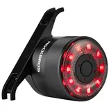 ROCKBROS Q1 LED-Fahrrad-Rücklicht 7-Farbig mit USB-C - USB-A Kabel Schwarz