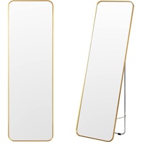 HD Ganzkörperspiegel Wandspiegel Standspiegel Spiegel mit Metallrahmen&Ständer