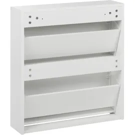 Beliani MIDFIELD Schuhschrank 80 x 30 x 90 Weiß