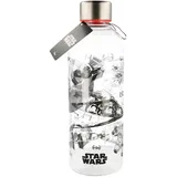 Stor Star Wars 850 ml wiederverwendbare Plastikwasserflasche - 850 ml, Schwarz
