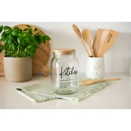 Zeller Vorratsglas HOME & KITCHEN braun 10,0 x 19,5 cm 1,0 l 2-teiliges Set