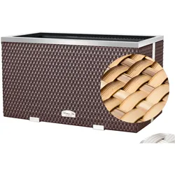Polyrattan Pflanzgefäß mit Aluminiumrahmen