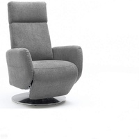 Cavadore TV-Sessel Cobra / Fernsehsessel mit Liegefunktion, Relaxfunktion / Stufenlos verstellbar / Ergonomie L / Belastbar bis 130 kg / 71 x 112 x 82 / Hellgrau