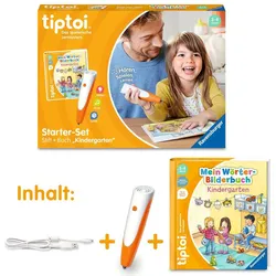 Ravensburger tiptoi - Starter-Set Stift und Wörter-Bilderbuch Kindergarten- Lernsystem für Kinder ab 3 Jahren