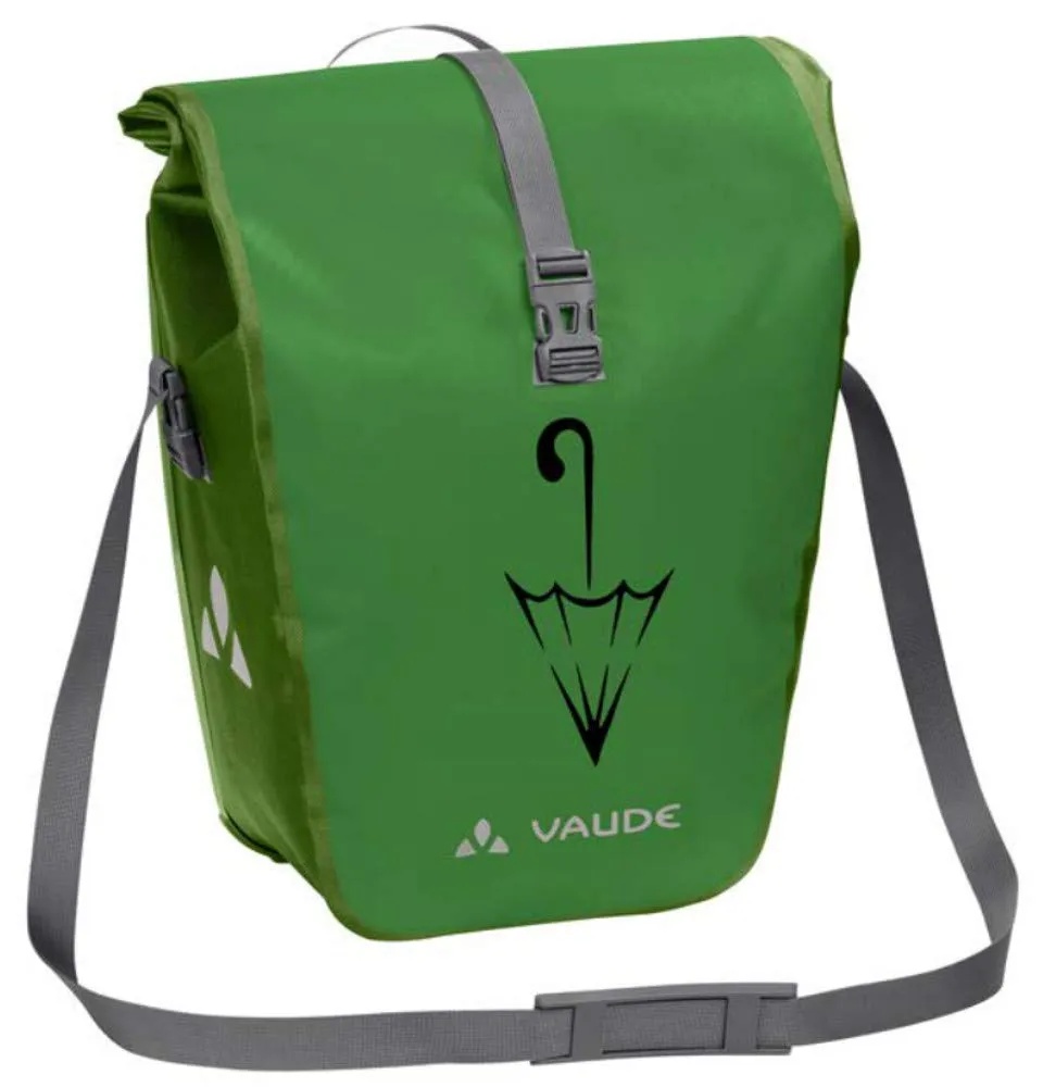 VAUDE Aqua Back Single Sondermodell mit Schirmlogo Hinterradtasche Gepäckträgertasche, Parrot Green SE