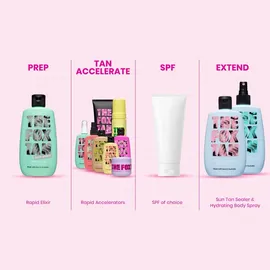 The Fox Tan Jet-Setter, Rapid Mist und Watermelon Shimmer, Bräunungsset, 3er Pack 390 g Sonnenschutzcreme