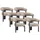 vente-unique Armlehnstuhl Polyester taupe/schwarz 6er Set