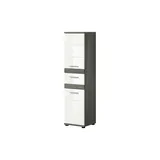 xonox.home Midischrank Blake Rauchsilber , weiß Hochglanz