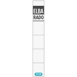 10 ELBA Einsteck-Rückenschilder weiß für 5,0 cm Rückenbreite