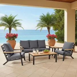 Lesli-Living Donnan Loungeset anthrazit/grau