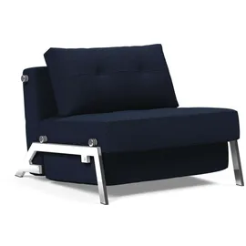 Innovation Living Schlafsessel Cubed 90 Chrom Stoff Blau Blue