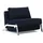 Innovation Living Schlafsessel Cubed 90 Chrom Stoff Blau Blue