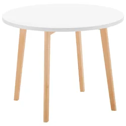 Kindertisch Tibby Weiß/Buche MDF Ø ca. 60 cm