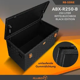 AluBox Riffelblech Werkzeugkasten 250 l schwarz 102,2 x 52,5 x 52,0 cm