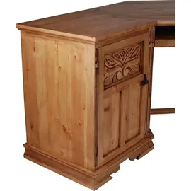 MiaMöbel Mexico Eck-Schreibtisch Massivholz Pinie Mexiko Möbel Mexikanisch