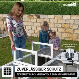 My Animal Freilaufgehege MH-06  XXL 120 x 80 x 80 cm grau