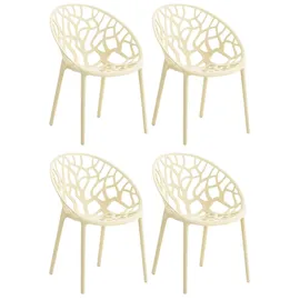 CLP Hope Stapelstuhl 59 x 60 x 80 cm creme 4 St.