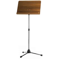 K&M 118/1 Orchesternotenpult Nußbaum, verchromt