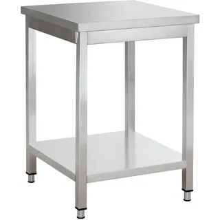 GastroHero Edelstahl Arbeitstisch Basic 6x7 mit Grundboden