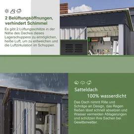 Laiham Geräteschuppen 1 x 1 m Schwarz