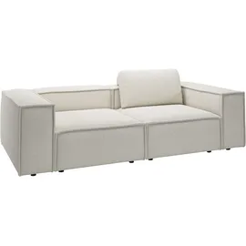 Home Affaire 2-Sitzer HOME AFFAIRE "Watertown, modernes Sofa 246 cm breit, auch in Feincord", weiß, B:246cm H:68cm T:118cm, 96% Polyester, 4% Nylon, Sofas, stilvolles Sofa für 2 Personen mit extra breiter Sitzfläche