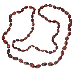 Gliederkette OSTSEE-SCHMUCK "Ostsee-Schmuck Kette Olive XXL-100 cm- Kette Olive XXL-100 cm-", braun (weiß, neutral), Halsketten, Damen, 100cm, Bernstein, L: 100, Gliederkette
