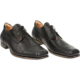 THINK! Herren GURU chromfrei gegerbte nachhaltige Halbschuhe, Schwarz 0010