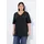 Ulla Popken T-Shirt V-Ausschnitt Relaxed Halbarm schwarz 62/64