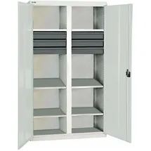 stumpf metall Werkzeugschrank B1000xT500xH1800 mm RAL7035 6 Schubladen, 6 Wannen