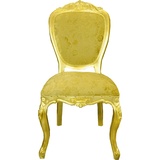 Casa Padrino Pompöös by Casa Padrino Luxus Barock Esszimmerstuhl Gold Bouquet Muster / Gold - Pompööser Barock Stuhl designed by Harald Glööckler - Barock Esszimmer Möbel