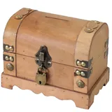 HMF 6414-50 Spardose aus Holz Schloss 18 x 12 x 14 cm Klein Namibia