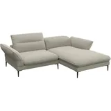 flexlux Ecksofa FLEXLUX "Salino, Funktionssofa mit Recamiere, Relaxsofa, Ecksofa", beige (natural), B:245cm H:88cm T:182cm, 100% Polyester, Sofas, Ecksofa, Sofa mit Arm- und Kopfteil-Verstellungen, Kaltschaum & Stahl-Wellen