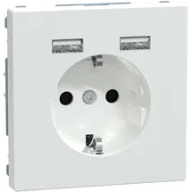 Merten Schuko-Steckdose mit USB Ladegerät Lotosweiß