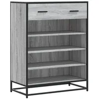 VidaXL Schuhschrank Grau Sonoma 75x38x97,5 cm Holzwerkstoff Metall